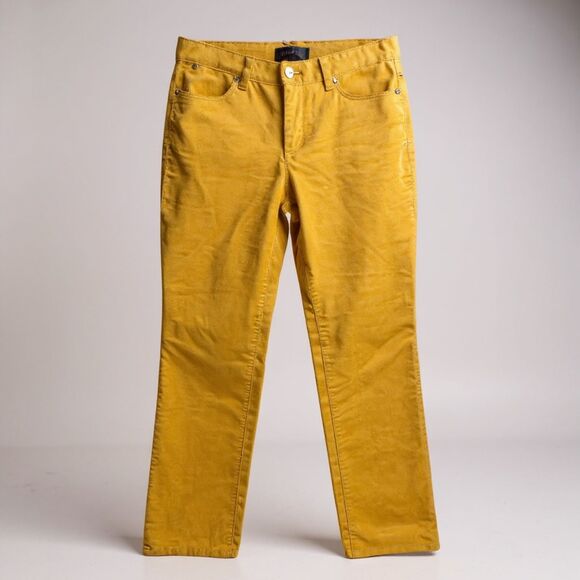 Talbots Pants - Talbots Mustard Corduroy Straight Leg Pants Size 6 Fall Classic Soft Stretch S 6